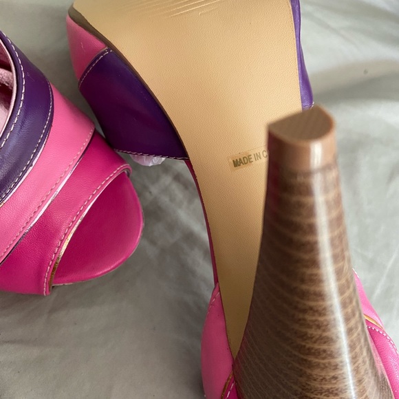 Tricolor high heel shoes - Picture 6 of 6